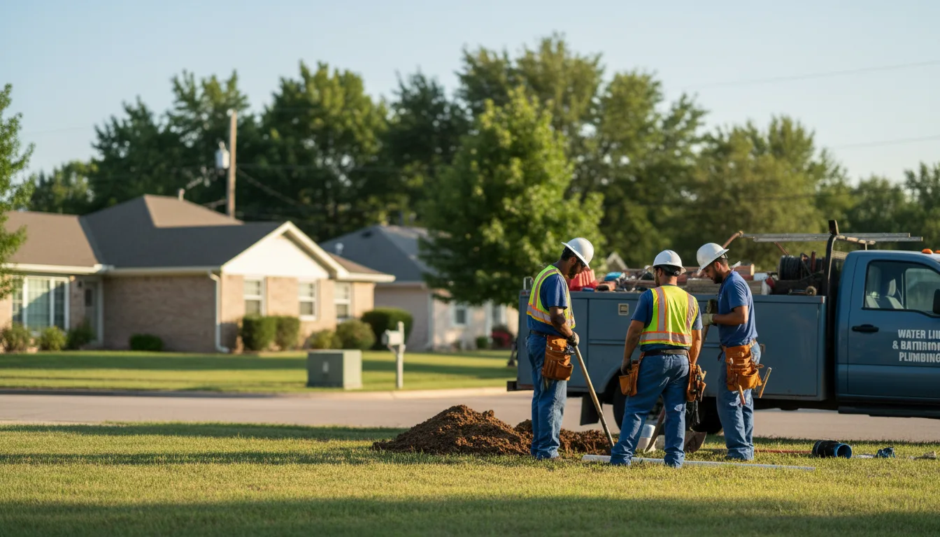 Residential water line and bathroom plumbing service in Holland, IN